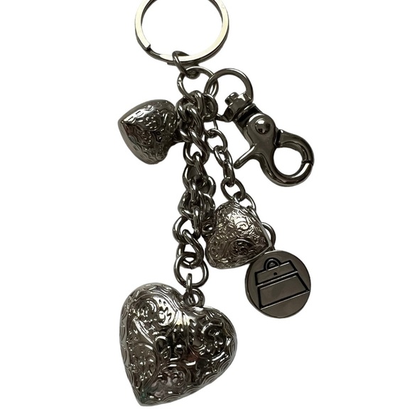 Kathy Van Zeeland Charm Keychain Silver Tone - Picture 3 of 8